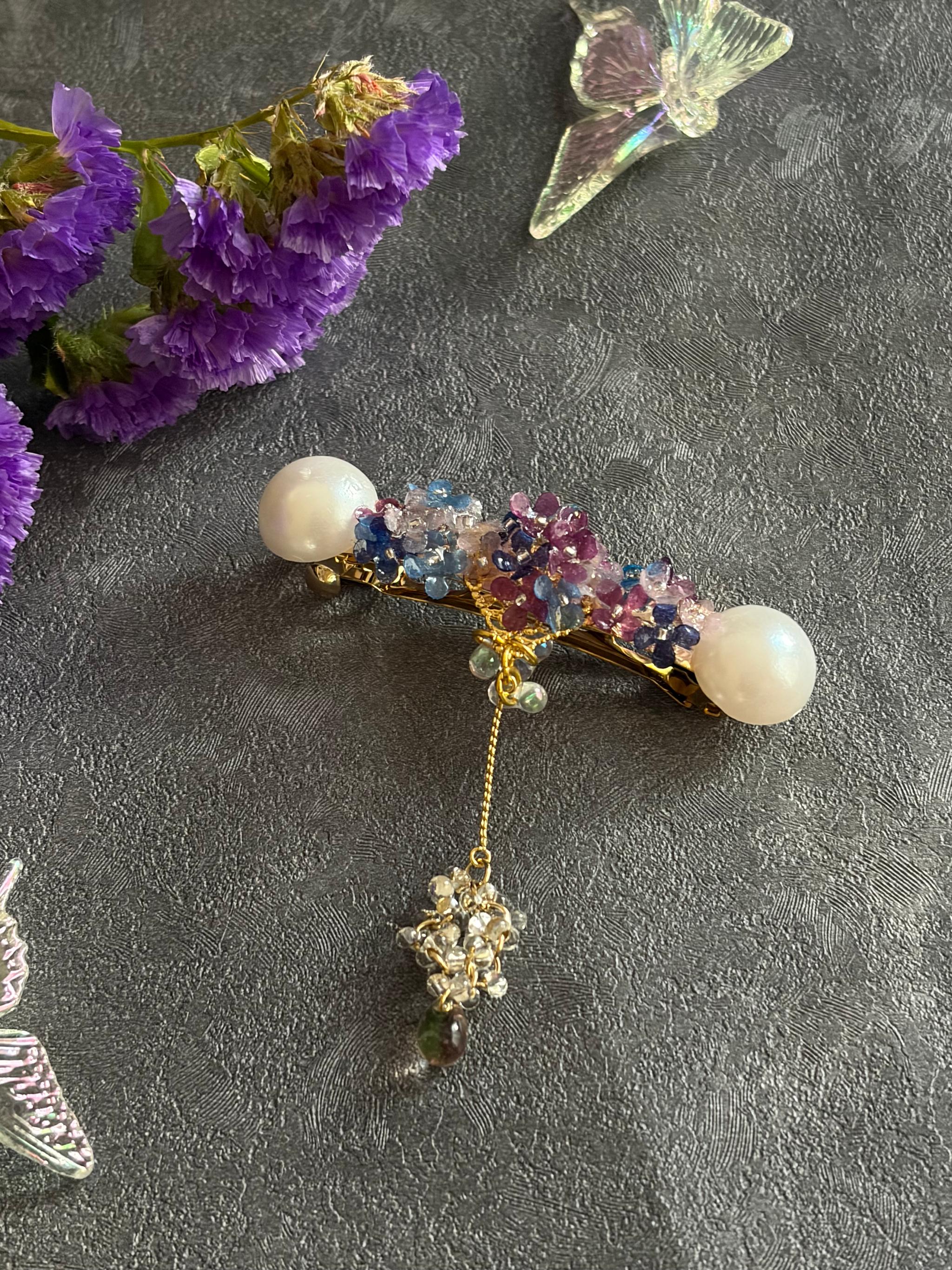 紫陽花バレッタ